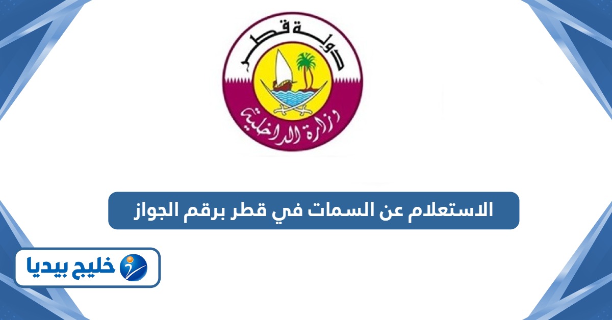 طريقة الاستعلام عن السمات في قطر برقم الجواز