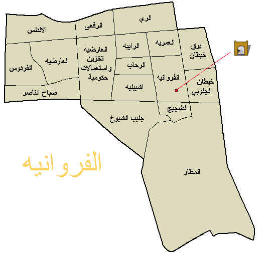 خريطة مناطق الفروانية
